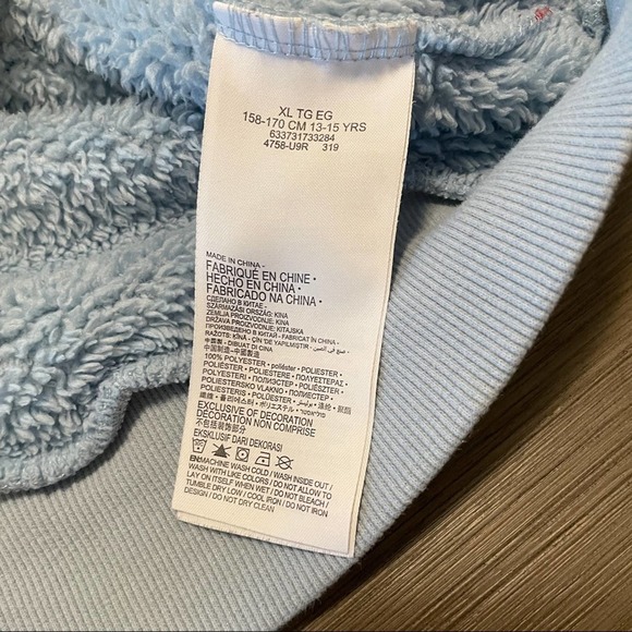 Levi’s Light Blue Sherpa Hoodie Size XL - Picture 8 of 13